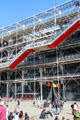 Exterior tubular passageways & structural elements of Georges Pompidou Center. Paris, France.