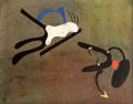 Abstract painting by Joan Miró at Georges Pompidou Center. Paris, France.