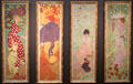 Four women on a screen painting by Pierre Bonnard at Musée d'Orsay. Paris, France.