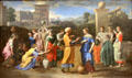 Eliezer & Rebecca painting by Nicolas Poussin at Louvre Museum. Paris, France.