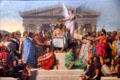 Deification of Homer painting by Jean-Auguste-Dominique Ingres at Louvre Museum. Paris, France