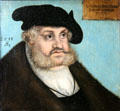 Portrait of Frederick III the Wise, Prince Elector of Saxony by workshop of Lucas Cranach the Elder at Louvre Museum. Paris, France.