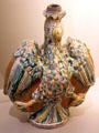 Ceramic bottle as eagle with two heads from northern Italy at Sèvres National Ceramic Museum. Paris, France.