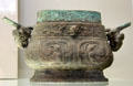 Chinese Zhou Western Dynasty bronze vase for fermented drinks at Cernuschi Museum. Paris, France.