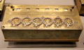 Pascal's arithmetic machine at Arts et Metiers Museum. Paris, France.
