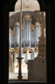 Trophy flags & organ in veterans' Cathédrale Saint-Louis-des-Invalides at Les Invalides. Paris, France.