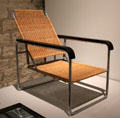 Tubular steel adjustable back armchair B25 by Marcel Breuer with Thonet Brothers at Musée des Monuments Français. Paris, France.