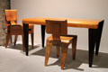 Plywood stacking chairs & table by Marcel Breuer with Isokon Furniture of London at Musée des Monuments Français. Paris, France.