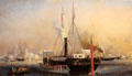 Visit of Queen Victoria to Tréport on Sept. 1843 painting by Eugène Isabey at Musée de la Marine. Paris, France.
