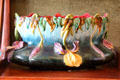 Ceramic planter with iris design at Maxim's Art Nouveau Collection 1900. Paris, France.