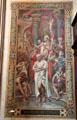Baptism of Clovis at Reims on Dec. 25, 498 mural by Joseph Blanc at Pantheon. Paris, France.