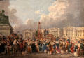 Execution by Guillotine at Place de la Révolution painting by Pierre-Antoine Demachy at Carnavalet Museum. Paris, France.