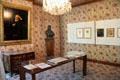 Recreation of Hugo's drawing room from his home on rue de Clichy to which Hugo returned from exile after fall of Second Empire at Maison de Victor Hugo. Paris, France.