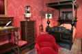 Recreation of Hugo's bedroom from his last home on ave. d'Eylau with his actual furniture donated by his grandchildren at Maison de Victor Hugo. Paris, France.
