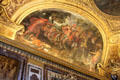 Diana hunting a boar baroque ceiling painting by Gabriel Blanchard in Diana room at Versailles Palace. Versailles, France.