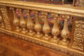 Railing around bed in King's bedroom at Versailles Palace. Versailles, France.