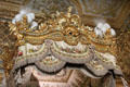 Canopy of Duchess bed in Queen's Bedroom at Versailles Palace. Versailles, France.