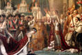 Detail of Coronation of Napoleon painting by Jacques Louis David in Grand Hall of Guards at Versailles Palace. Versailles, France.