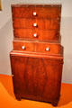 Mahogany chest of drawers with ivory pulls by Georges de Bardyère at Museum of Fine Arts. Reims, France.