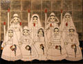 Religious women of Brittany painting on ceramic tile by Dodik Jégou. St Malo, France