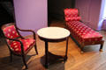 Empire-style armchair, table & chaise longue at Arras Fine Art Museum. Arras, France.