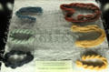 Examples of colors used for Bayeux Tapestry at its Museum. Bayeaux, France