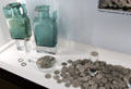 Cache of coins from Tourouvre at Museum of Normandy. Caen, France.