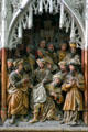 A scene from life of St James the Greater at Amiens Cathedral. Amiens, France.