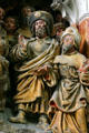 Detail of a scene from life of St James the Greater at Amiens Cathedral. Amiens, France.