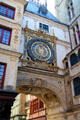 Great Clock face & archway. Rouen, France.
