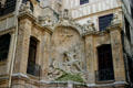 Detail of Ludovico XV marble fountain near Great Clock. Rouen, France.