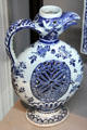 Earthenware trick pitcher with bird head from Rouen at Rouen Ceramic Museum. Rouen, France.