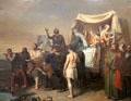 Clotilde proposed to by Clovis is brought by Aurélien, ambassador of the Prince painting by Henri de L'Étang at Angers Fine Arts Museum. Angers, France.