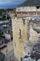 Tour Heurtault viewed from above at Chateau Royal of Amboise. Amboise, France.