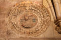 Alexander the Great carving in fireplace in Council Chamber in Royal Lodge at Chateau Royal of Amboise. Amboise, France.