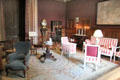 Sitting area in Salon-Library at Château d'Azay-le-Rideau. Azay-le-Rideau, France.