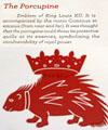 Porcupine emblem of Louis XII plaque at Blois Chateau. Blois, France.