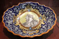 François I painting on faience bowl by Ulysse Besnard at Blois Chateau. Blois, France.