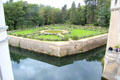 Catherine de Medici's garden at Chenonceau Chateau. Chenonceau, France.