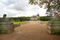 Walkway to Chenonceau Chateau. Chenonceau, France.