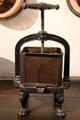 Antique French cast iron press for oil or cider in kitchen at Chenonceau Chateau. Chenonceau, France.