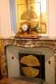 French Empire clock & decoration in small salon at Chaumont-Sur-Loire. France.