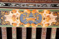 Dining room painted ceiling decorations at Cheverny Chateau. Cheverny, France.