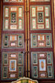 Painted panels in arms room at Cheverny Chateau. Cheverny, France.