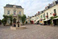 Village of Fontevraud near Abbey entrance. Fontevraud, France.