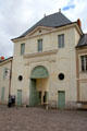 Abbey entrance from village of Fontevraud. Fontevraud, France.