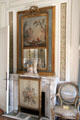 Fireplace in Blue bedroom at Villa Ephrussi de Rothschild. Saint Jean Cap Ferrat, France.