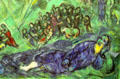 Detail of Noah in Noah & the Rainbow painting by Marc Chagall at Chagall Museum. Nice, France.