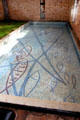 The Fish mosaic pond floor by Georges Braque at Fondation Maeght. St Paul de Vence, France.