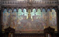 Mosaic of Joan of Arc's Triumphant Arrival in Orleans & other events in her life at Basilique Notre-Dame de Fourvière. Lyon, France.